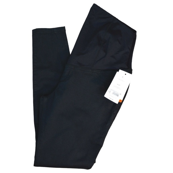 Isabel Maternity Skinny Stretchy Black Over Belly Crossover Jeans, Size 4 NEW - Picture 12 of 12